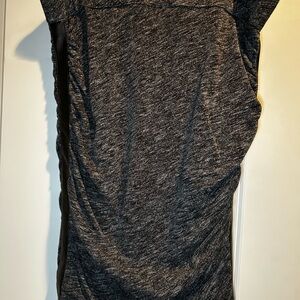 Lane Bryant Heathered Gray Skirt with leather band; tummy control